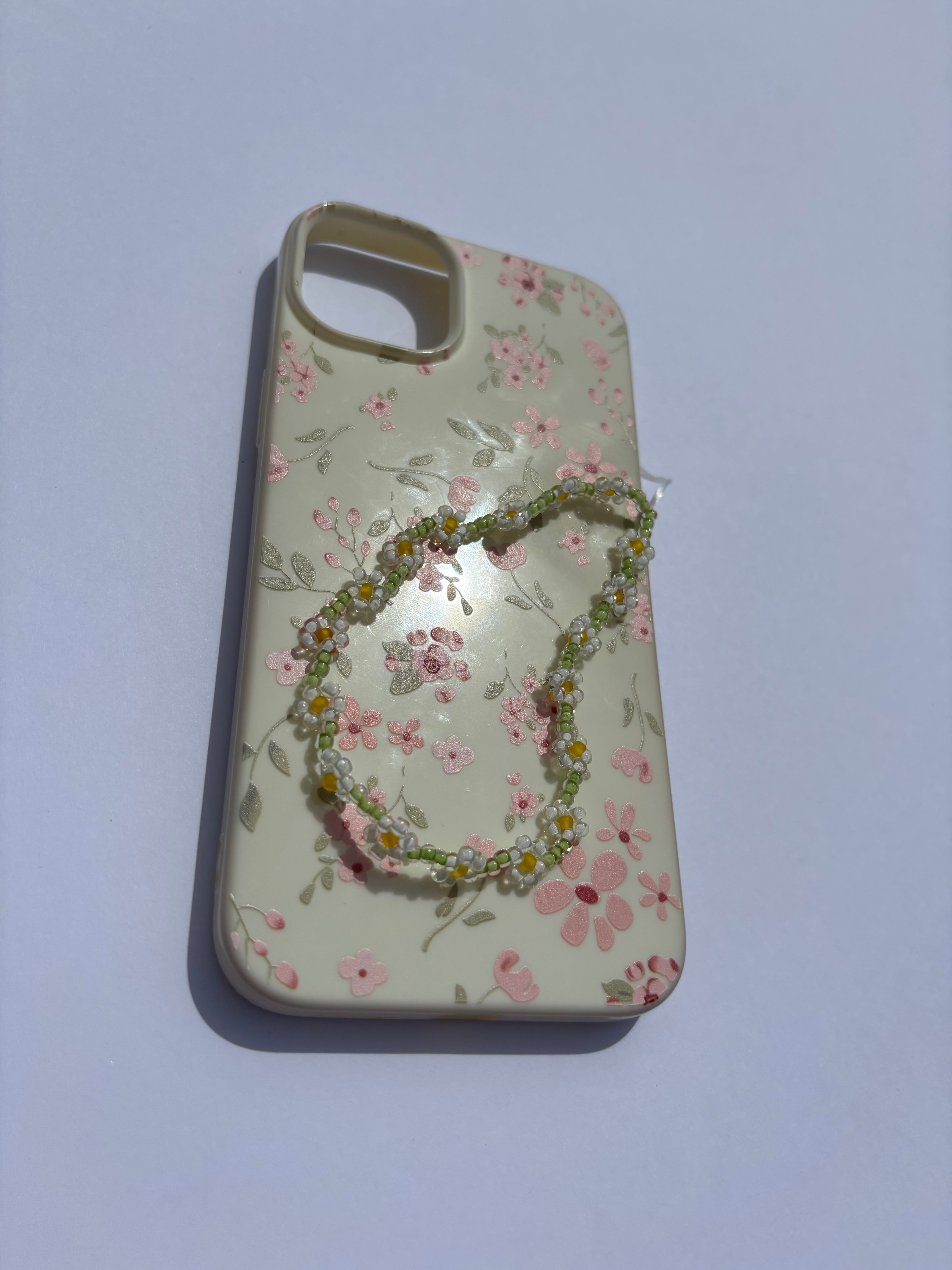 Beaded flower phone charm!