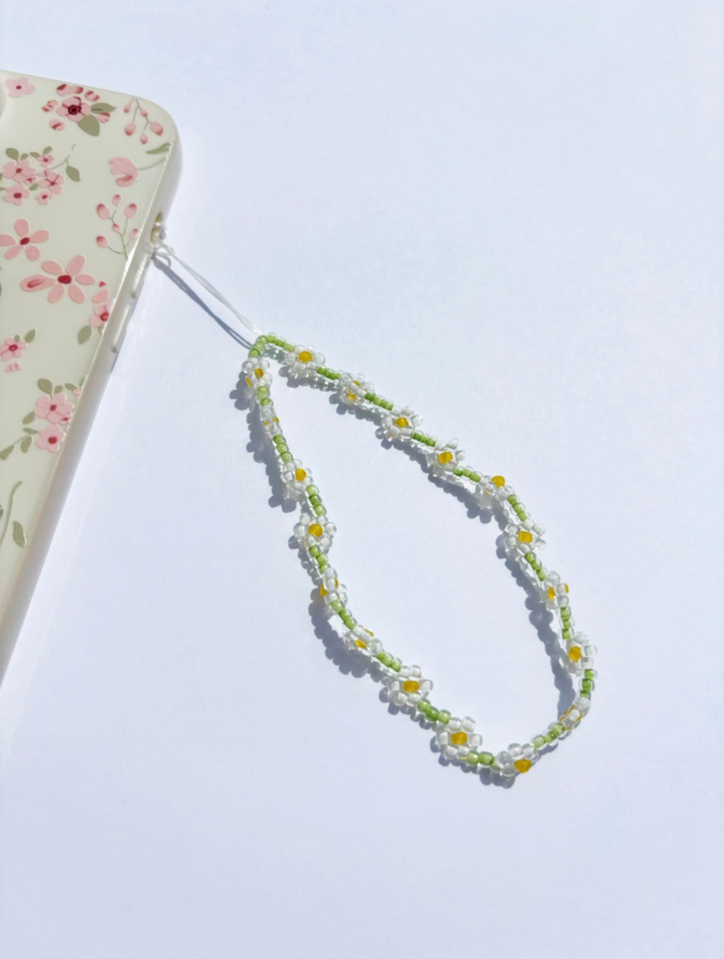 Beaded flower phone charm!