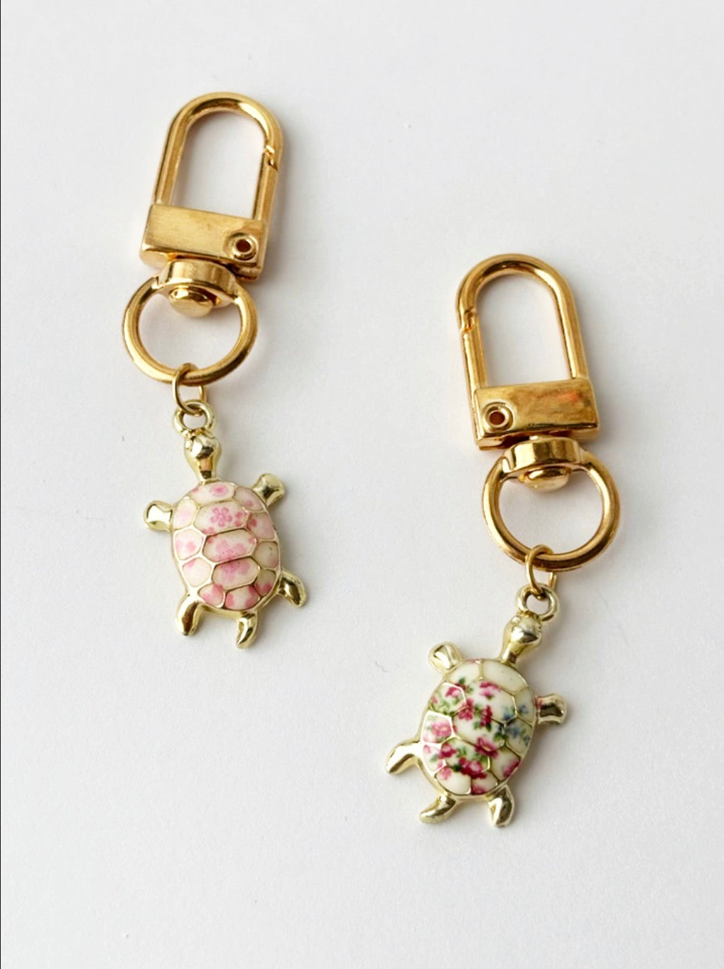 Gold turtle keychains!
